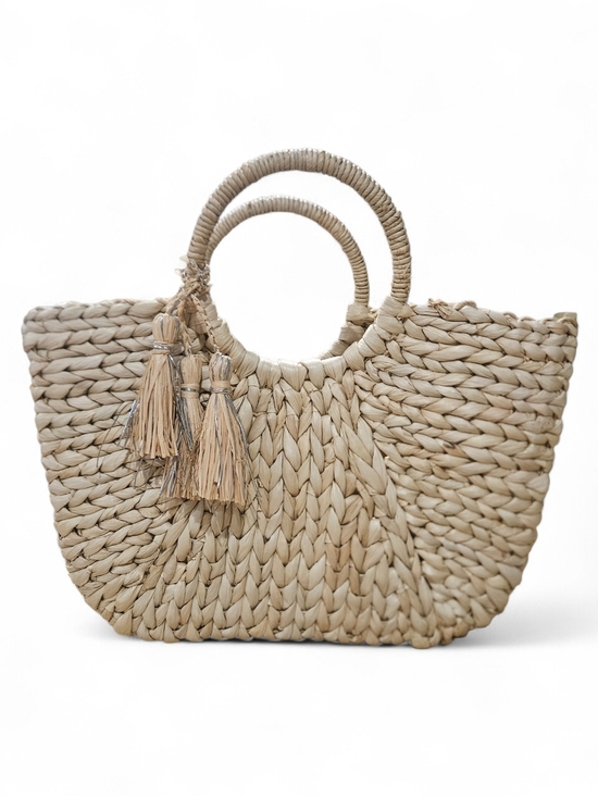 bujibaha Handbags - Bujibaja Woven Corn Husk & Raffia Tote Bag – Natural Straw